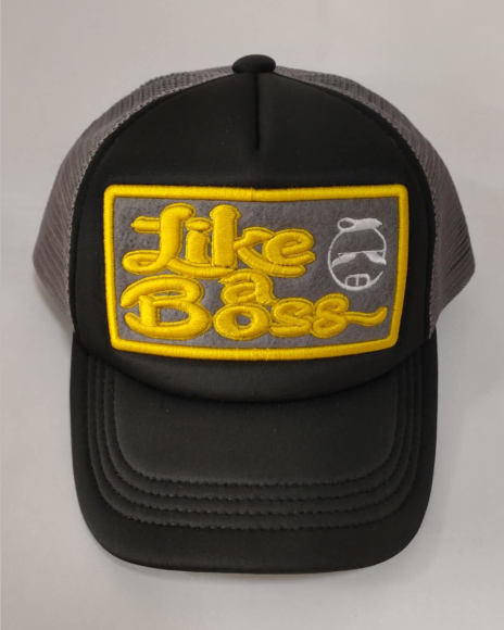 彎眉五片海綿網帽